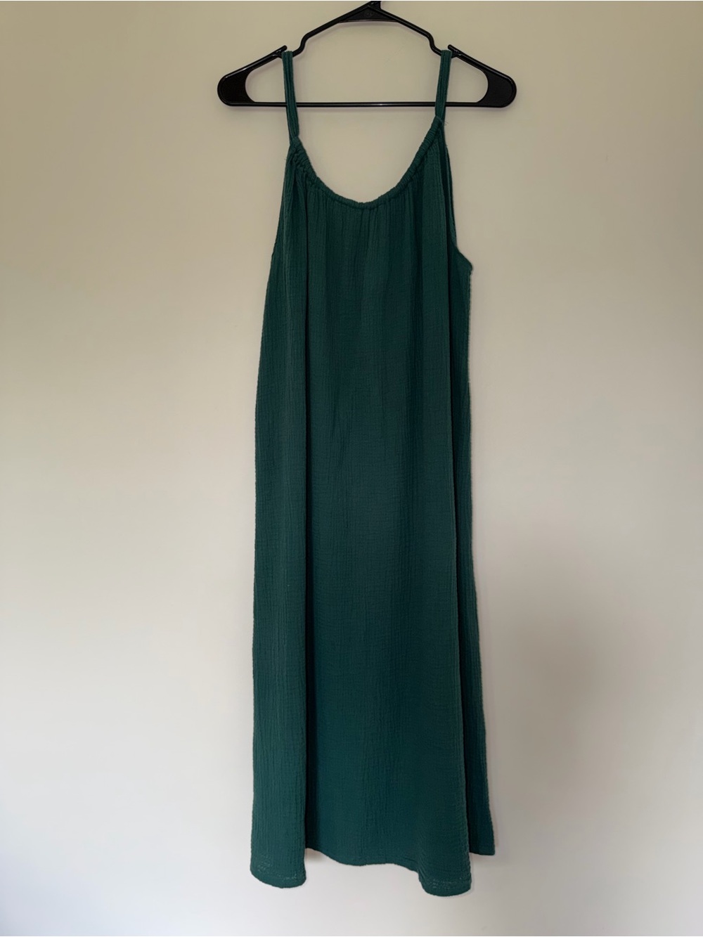 Kona Sol Dark Emerald Gauze Maxi Dress Swim Coverup